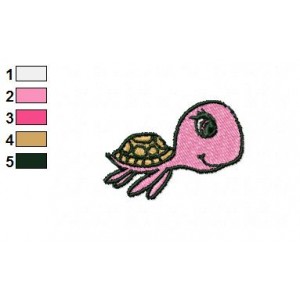 Cartoon Sea Turtle Embroidery Design